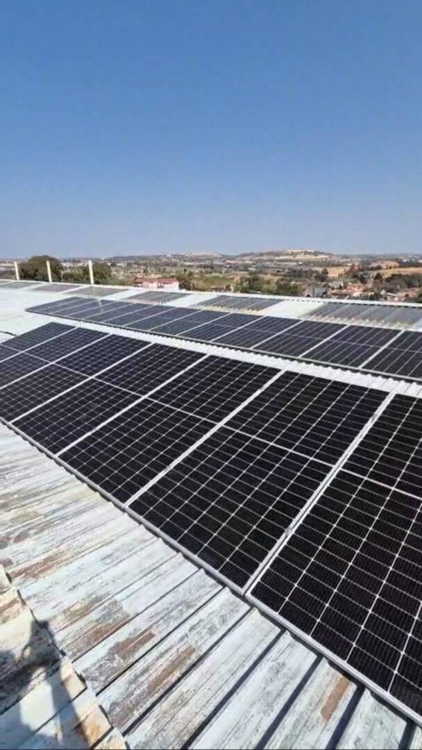 Business roof with solar panels installed by EBS Solar and Electrical